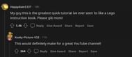 OP to create a YouTube channel? (Image via Reddit)